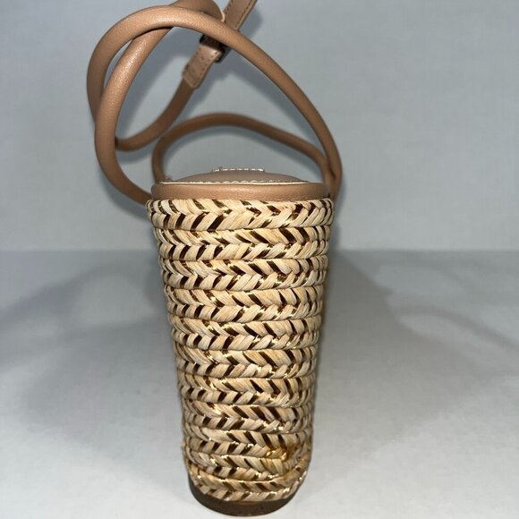 NEW Steve Madden Women's Unify Platform Wedge Sandals in Natural Raffia Size 11M - Picture 3 of 8